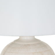 Chevronne Ceramic Table Lamp With Linen Shade