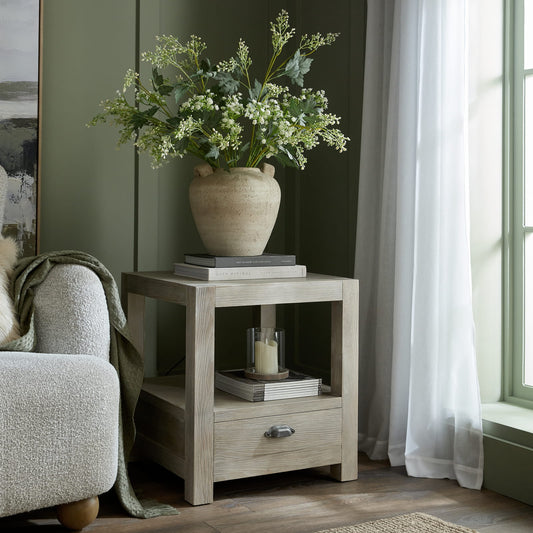 Haldon Collection  - 1 Drawer Side Table With Shelf