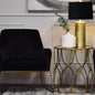 Jem Honey Comb Gold Table Lamp With Black Velvet Shade