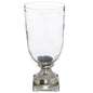 Silver Footed Large Hurricane Lamp